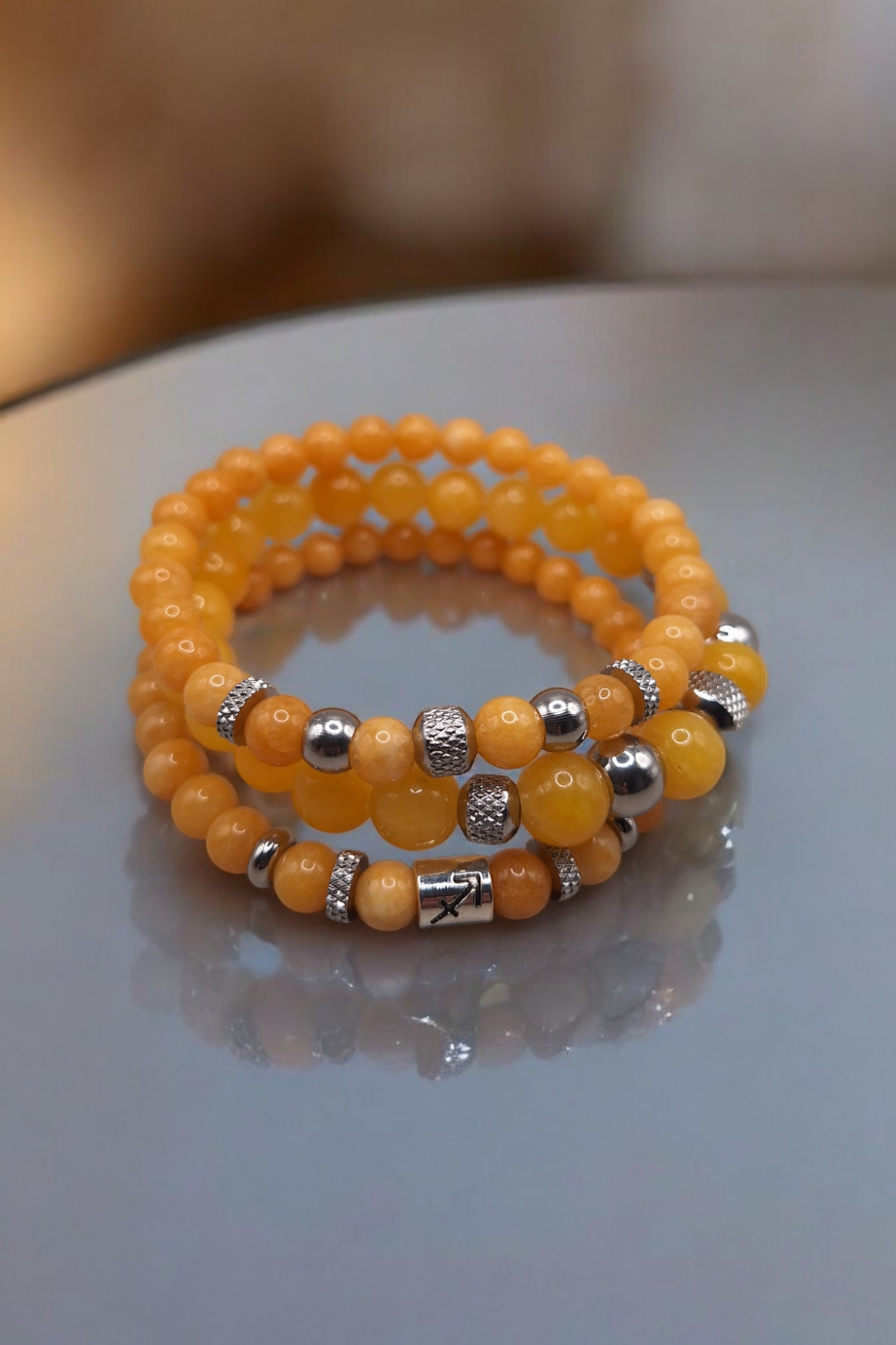 Gele jade armband