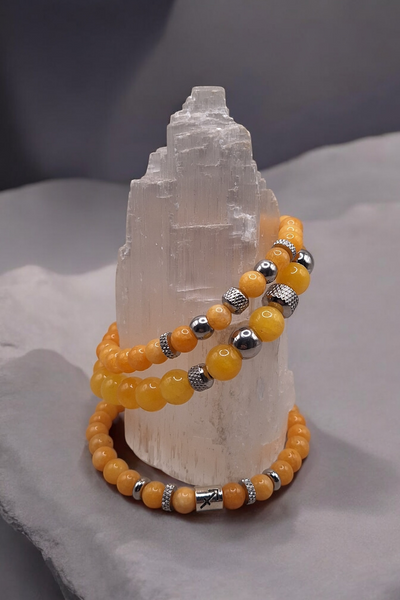 Gele jade armband