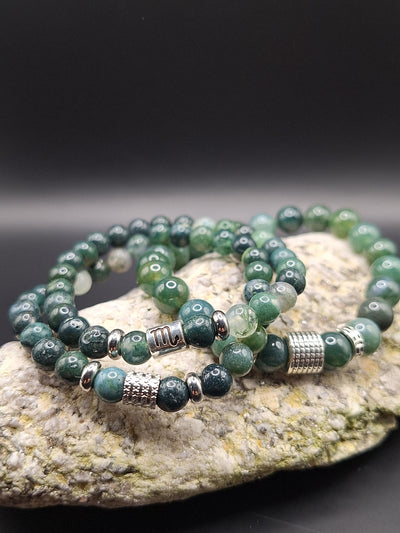 Mos-agaat armband