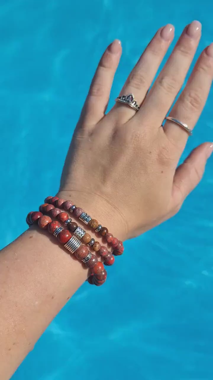 Rode jaspis armband